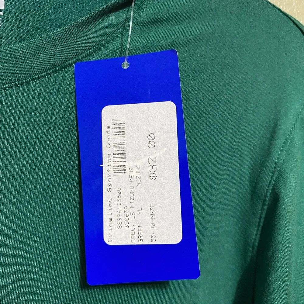 Mizuno Forrest‎ Green Long Sleeve Tee, Size L